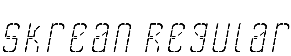 Skrean Regular Oblique cкачати шрифт безкоштовно